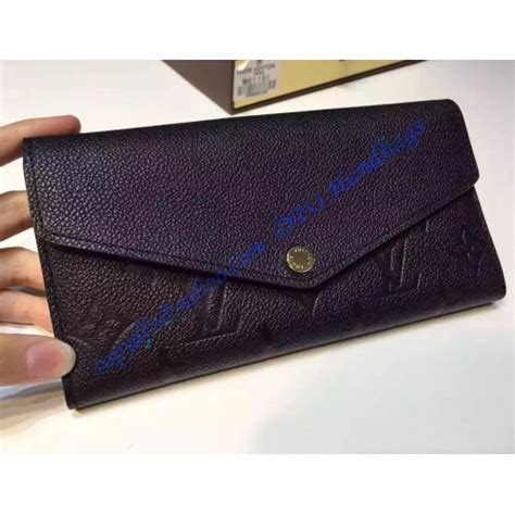 louis vuitton sarah wallet in black empreinte